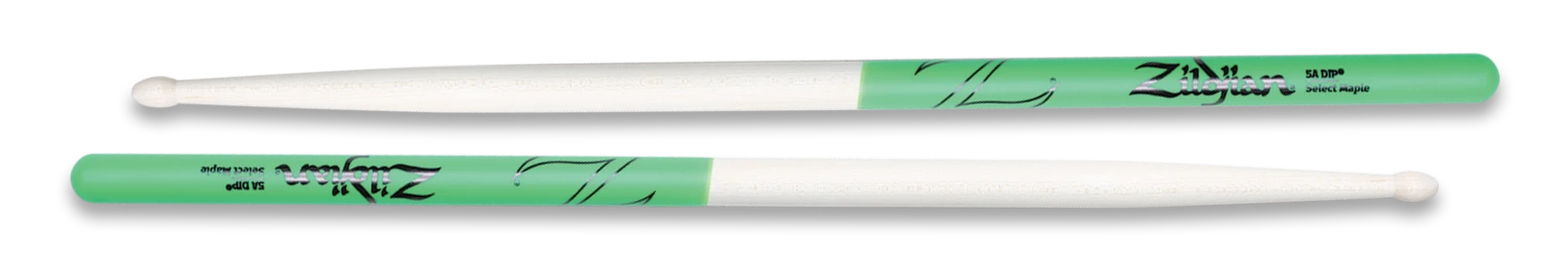 Zildjian Sticks Holzkopf 5A Maple DIP grün